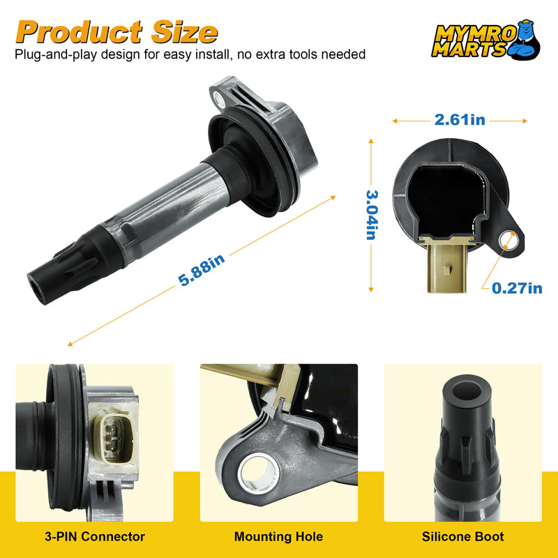 Cargue la imagen en el visor de la galería, Ignition Coils 6 Packs UF646 BL3Z-12029-C DG549 For Expedition EL King Ranch / EL Limited / EL Platinum Ford F-150 Transit-150/250/350 - Electrical Parts &gt; Other Electrical Parts &gt; Solenoid Valve Coil from MyMROmarts
