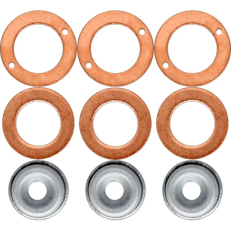 Afbeelding laden in Galerijviewer, 3 Cylinder Injector Seal Kit with Heat Shield 19077-53650 for Kubota Engine D662 D722 - Hydraulic Parts &gt; Hydraulic Seal Kits from MyMROmarts
