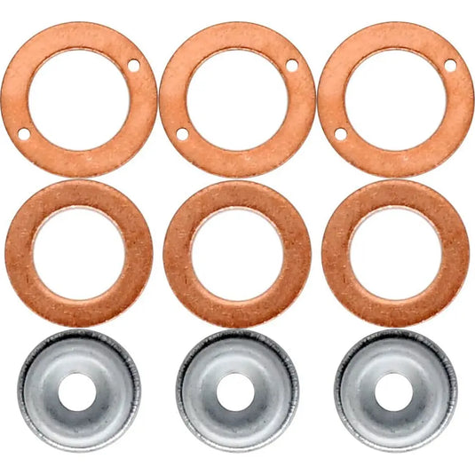 3 Cylinder Injector Seal Kit with Heat Shield 19077-53650 for Kubota Engine D662 D722 - Hydraulic Parts > Hydraulic Seal Kits from MyMROmarts