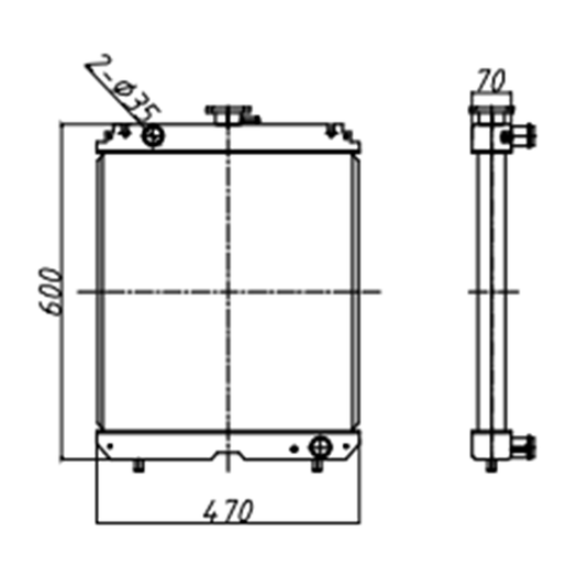 Engine Radiator RD411-42300 for Kubota Excavator U50-3 U45-3 KX121-3 KX161-3 from MyMROmarts