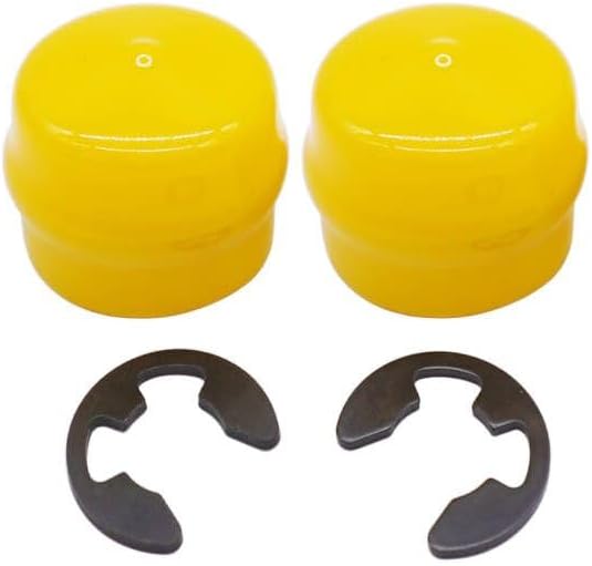 R27434 M143338 Tractor Axle Cap & Snap Ring Kit,Wheel Bearing Cap with E-Clip Ring Compatible with John Deere 102 105 115 125 145 D110 D120 D125 D130 E170 E180 2 Packs from MyMROmarts