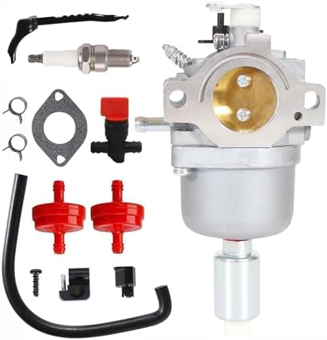 Lataa kuva gallerian katseluohjelmaan D110 D105 Carburetor Compatible with John Deere LA105 LA110 LA115 LA125 D100 JS40 L1742 1742HS S17 Lawn Tractor w/ 17HP 19HP 21HP Engine, Replaces Nikki 697203 594593 from MyMROmarts
