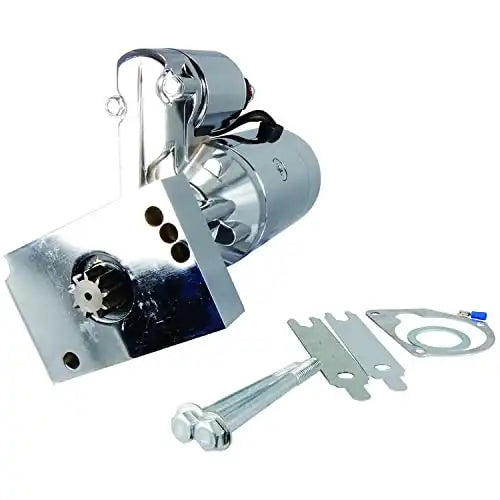 New Chrome Starter Replacement For Chevy 305 327 350 383 454 Mini Super Torque Series 3 HP 153 or 168 Tooth Flywheels Upgraded Delco 10MT to HT Hitachi OSGR design SHI0032C, SUM-829105C, SUM829105C - Electrical Parts > Starter Motor from MyMROmarts