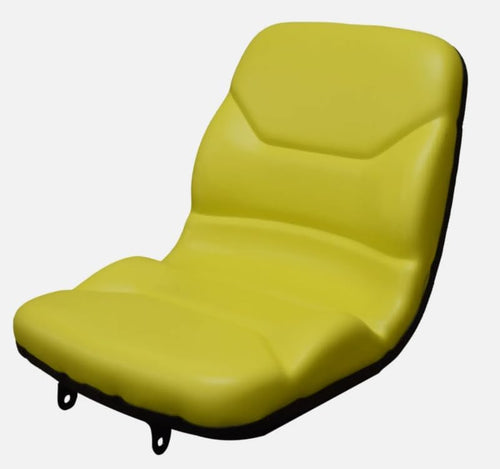 Tractor Seat with Flip-Up Bracket Compatible with John Deere Compact Tractor Models: 1070, 3005, 4005, 670, 770, 790, 870, 970, 990; Replaces JD part numbers M805158 & M803465; Yellow; 108000YE+901002 from MyMROmarts