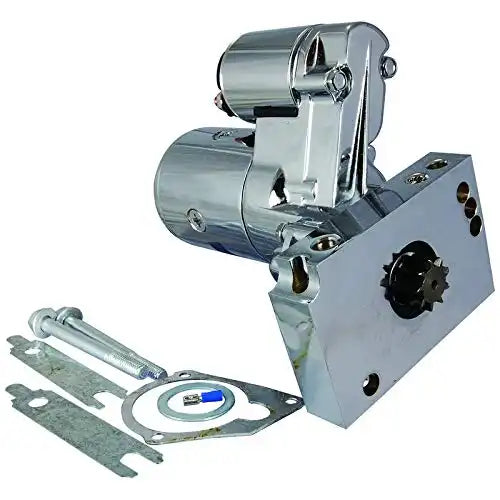 Load image into Gallery viewer, New Chrome Starter Mini Super Torque Hi-PerReplacement Formance Replacement For Chevy Small &amp; Big Block V8 SBC BBC 305 350 400 454 153 168 Tooth Series Hitachi PP106 PSL100 S100 PP-106 - Electrical Parts &gt; Starter Motor from MyMROmarts
