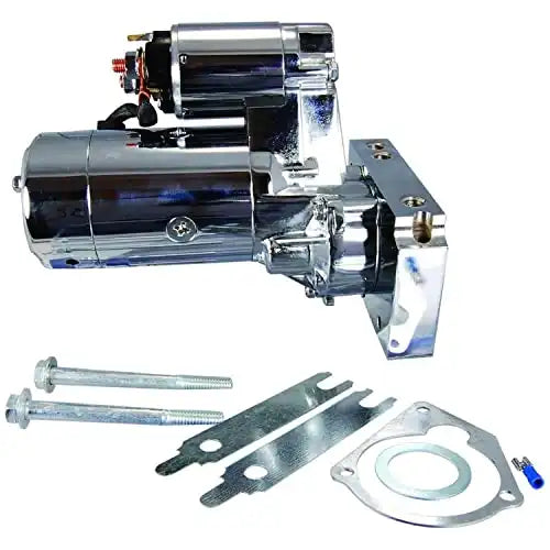 New Chrome Starter Replacement For Chevy 305 327 350 383 454 Mini Super Torque Series 3 HP 153 or 168 Tooth Flywheels Upgraded Delco 10MT to HT Hitachi OSGR design SHI0032C, SUM-829105C, SUM829105C - Electrical Parts > Starter Motor from MyMROmarts