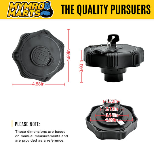 Fuel Tank Cap With 2 Keys R5511-51120 for Kubota KX018-4 KX033-4 KX057-4 Excavators SVL65-2 SVL75-2 SVL95-2 Track Loaders R530 R540 R630 Wheel Loaders from MyMROmarts