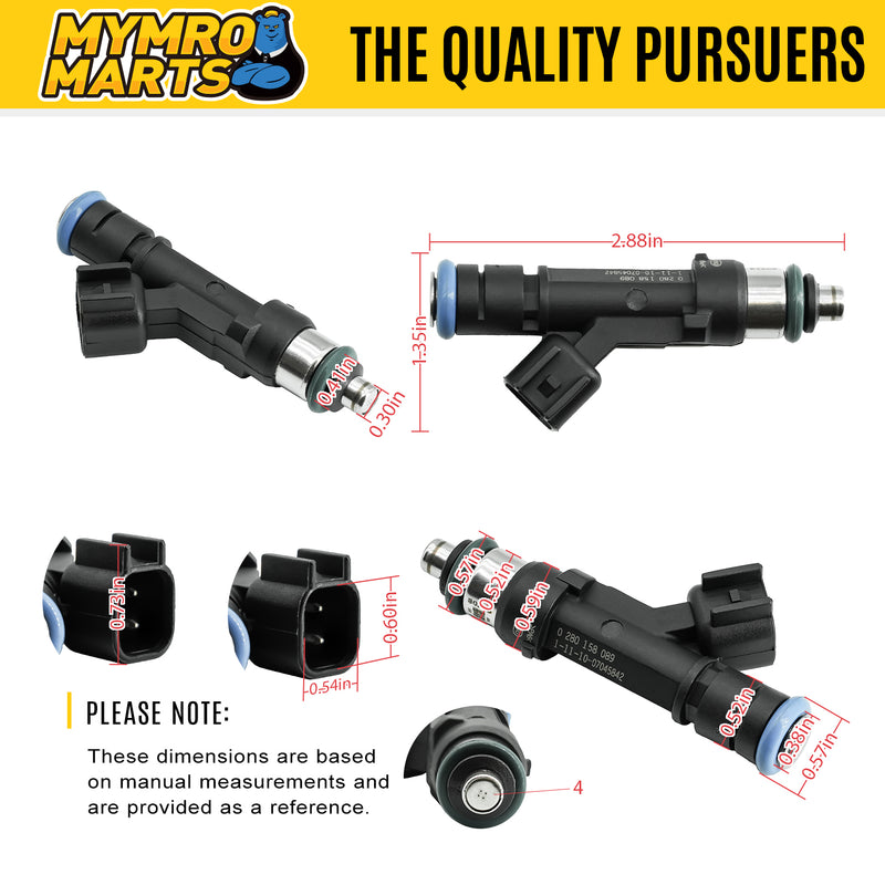 Cargue la imagen en el visor de la galería, 8PCS Fuel Injector 0280158089 82211195 6W7Z9F593AA Compatible with Ford Crown Victoria Lincoln Town Car Mercury Grand Marquis 2006-2011 V8 4.6L Naturally Aspirated - Engine Parts &gt; Fuel System &gt; Fuel Injector Nozzle from MyMROmarts
