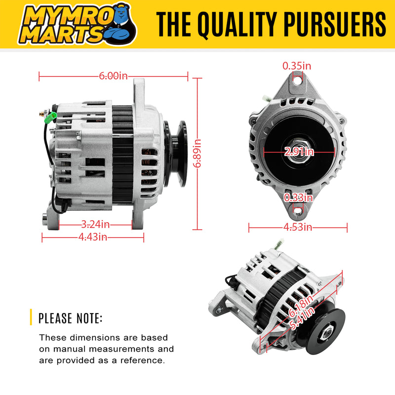Load image into Gallery viewer, Alternator LR150715 LR150715B 89722833180 8972283181 897228-3181 A2106S UD90383A for ISUZU 4JB1 for DOOSAN DH55 from MyMROmarts

