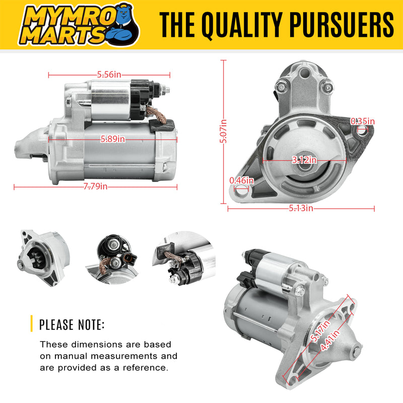 Load image into Gallery viewer, New Starter Replacement For 2009-2010 1.8L Pontiac Vibe, 09-13 Toyota Corolla, 09-12 Matrix 88975514 28100-0T051 28100-37052 428000-4591 28100-0T260 28100-37050 - Electrical Parts > Starter Motor from MyMROmarts
