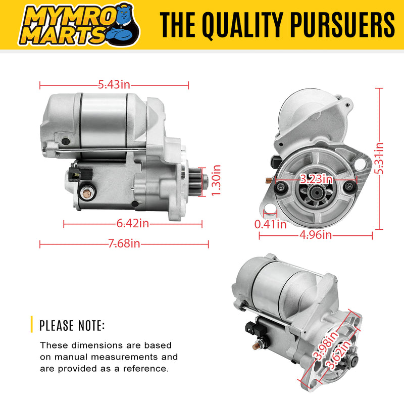 Load image into Gallery viewer, Starter RC411-53200 410-52265 228000-9800 9722809-980 T1150-16800 T1150-16801 For Kubota KX91-3 U35 U35-3 L3540 L3830 L39 L3940 L4240 L4330 L4630 L4400 L45 from MyMROmarts
