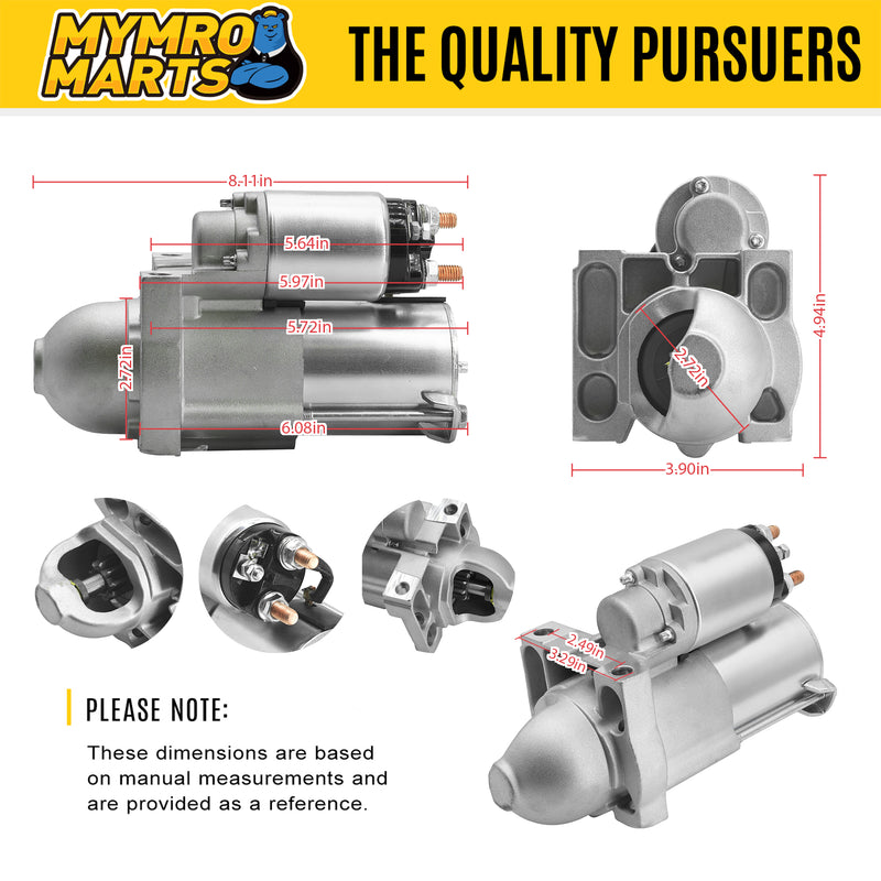 Cargue la imagen en el visor de la galería, New Starter Replacement For Buick Rainier 5.3L 04 05 06 07 12578050, 12578051, 12592294, 12604477, 12610300, 89017631, 89018123, 323-1623, 323-1644, 337-1119, 336-2002A, SDR0270, 41012257 - Electrical Parts &gt; Starter Motor from MyMROmarts
