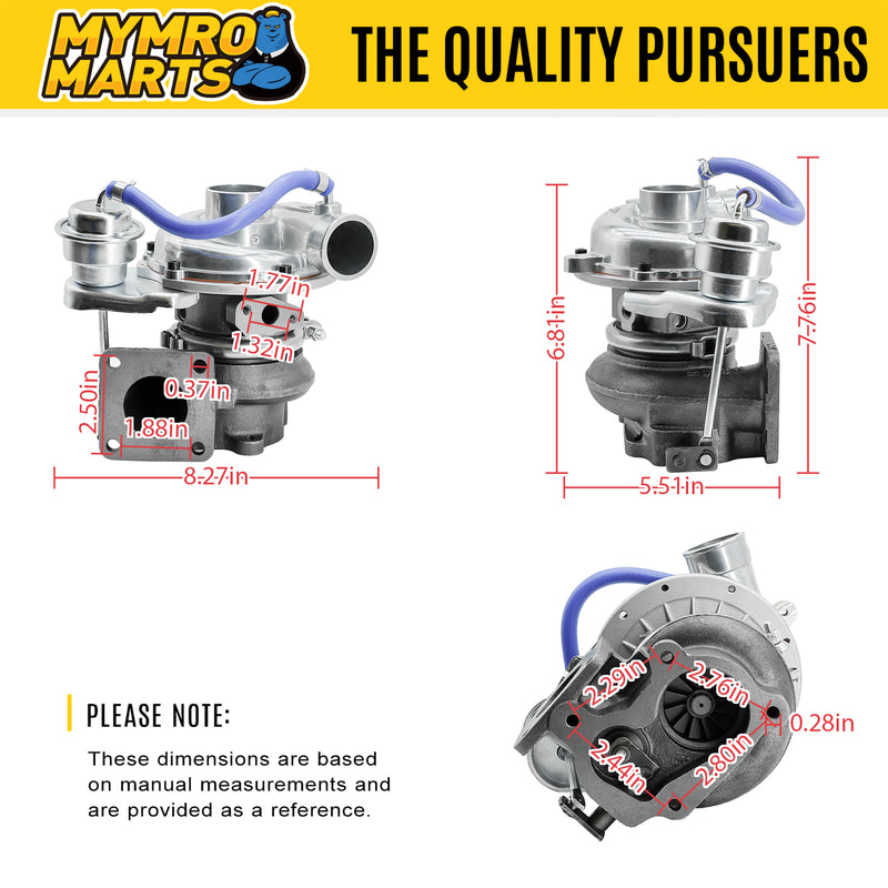 Load image into Gallery viewer, Turbo RHF5 Turbocharger MIA884163 MIA884648 for John Deere Loader 328E 329E 330P 330G 331P 331G 332E 333G Yanmar Engine 4TNV94 from MyMROmarts
