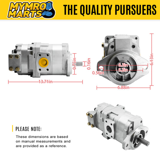 Hydraulic Pump 705-51-20070 for Komatsu Wheel Loader WA180-1 WA300-1-A WA320-1 from MyMROmarts