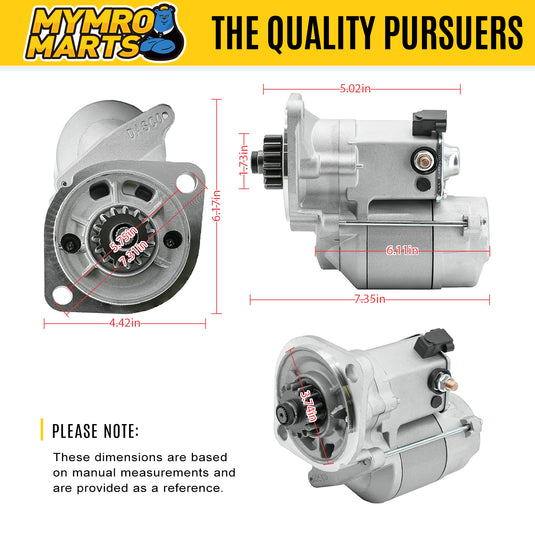 12V 15T Starter Motor SE501447 TY6715 for John Deere Engine 3009 3012 4020 Tractor 650 670 750 770 790 850 950 970 1050 900HC from MyMROmarts