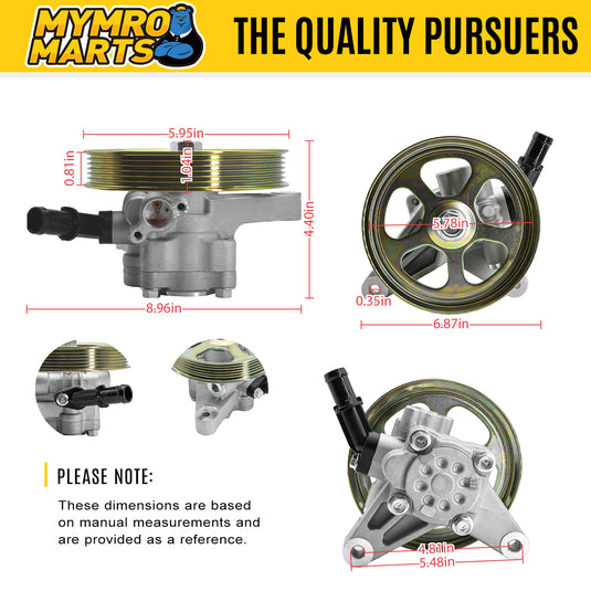 Power Steering Pump with Pulley 21-5494 OE 965494 56110RN0A01 56110RN0A02 56110RN0A03 fit for Honda Accord 2008-2012, fit for Honda Pilot 2009-2011, fit for Honda Accord Crosstour 2010-2011, V6 3.5L from MyMROmarts
