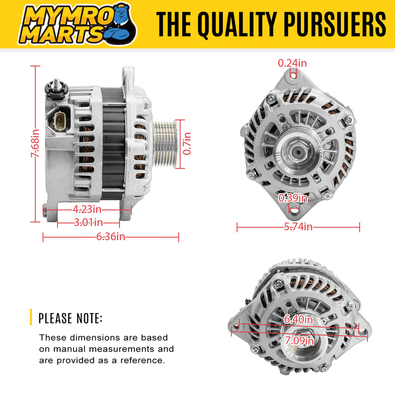Chargez l'image dans la visionneuse de la galerie, Car Alternator 11341 23100-1AA1A 23100-JA11B for Nissan Altima Alternator 2007-2010, Murano 2009-2014, Maxima 2009-2010, Quest 2011-2017 V6 3.5L from MyMROmarts
