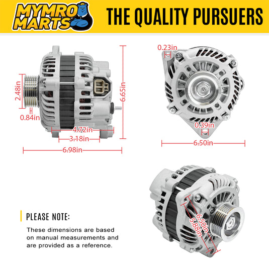 New Alternator 23100-CD010 A003TG0191 210-4211 213-9563 334-1434 for Nissan Pathfinder 2004, 350Z 2003-2006 3.5 3.5L, for Infiniti G35 2003-2006, FX35 2003-2008 from MyMROmarts