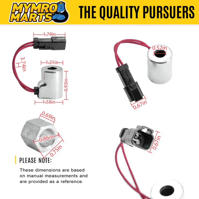 Load image into Gallery viewer, 10V Solenoid Valve Coil 6717706 for Bobcat 751 763 853 A220 A300 S220 S250 T190 T200 Loader from MyMROmarts
