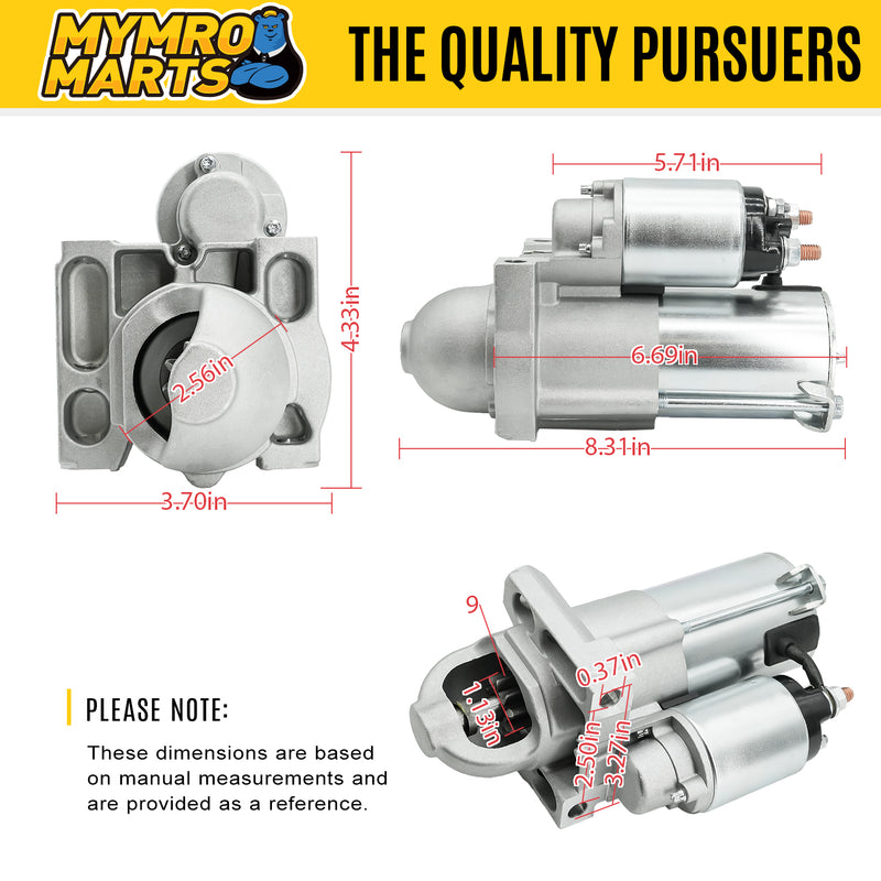 Lataa kuva gallerian katseluohjelmaan New Starter Replacement For Chevy Silverado &amp; Chevy Tahoe W/ 4.8 &amp; 5.3 V8 2006 2007 2008 06 07 08, 8000016, 8000045, 8000150, 8000288, 88861935, SDR0270, 41012257 - Electrical Parts &gt; Starter Motor from MyMROmarts
