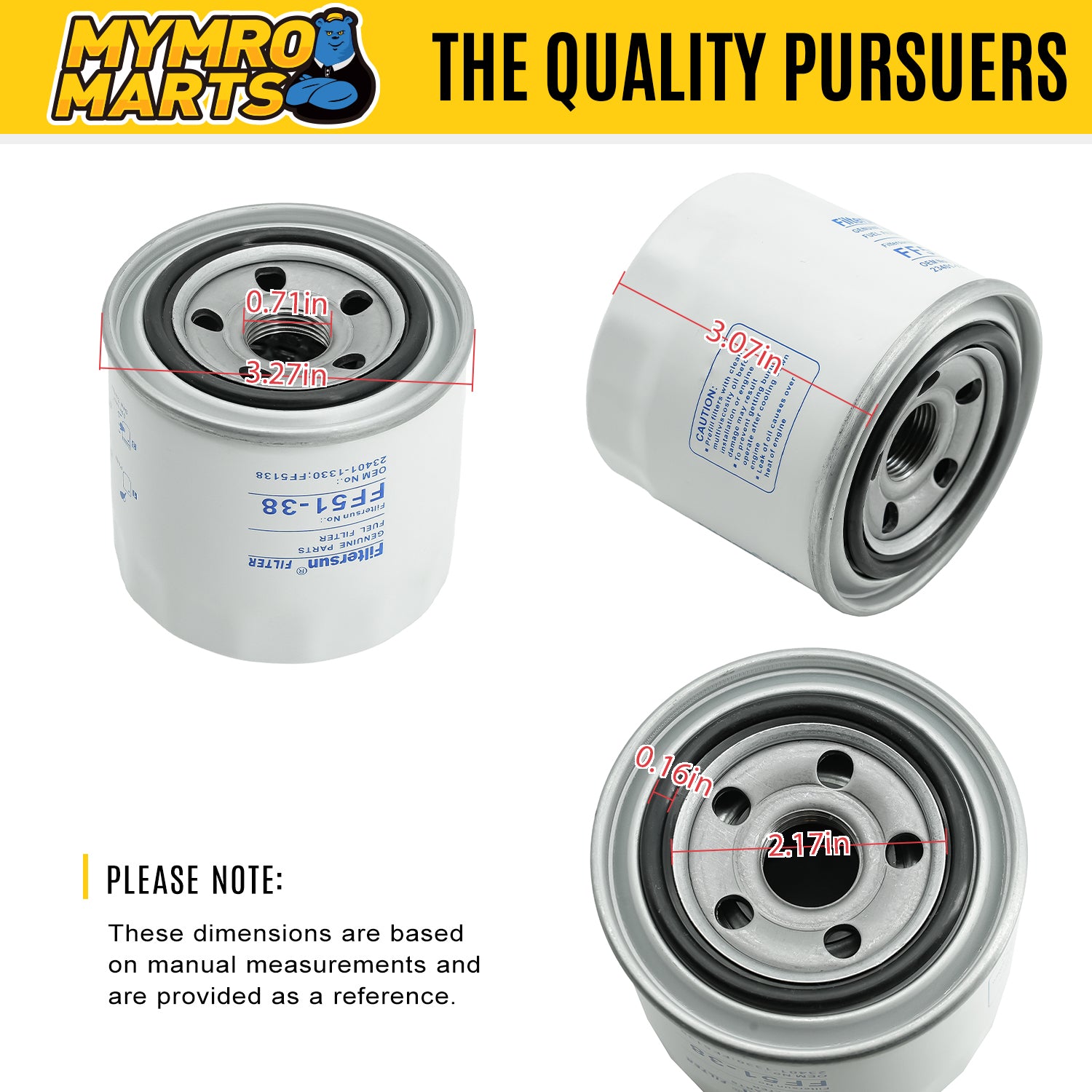 2 PCS Fuel Filter 70000-43081 for Kubota Tractor L175 L185 L2050 L225 L235 L2350 L245 L2500 L295 L305 L345