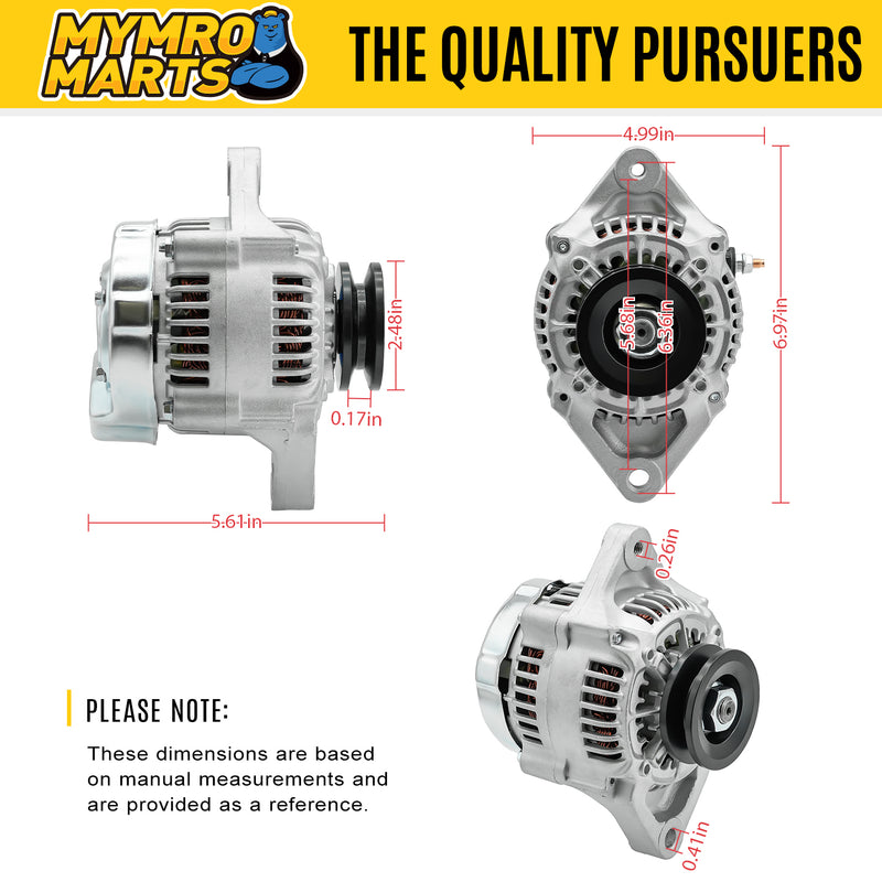 Cargue la imagen en el visor de la galería, New Alternator Replacement For Kubota ATV RTV900 RTV900T RTV900W 900 1012118770, 1012118771, K756161910, K756161911, K756161912, AND0350, 40052121, 40052121R from MyMROmarts
