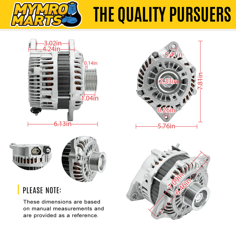 Indlæs billede i Gallery Viewer, 12V 150A Alternator 334-3064 19390352 for Nissan Pathfinder 2013-2017 Murano 2015-2017 3.5L V6 - Electrical Parts &gt; Alternator from MyMROmarts
