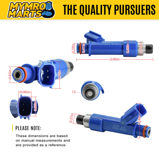 4PCS Fuel Injector 23250-0D050 842-12324 Compatible With 2004 05 06 07 2008 Toyota Corolla 1.8l for 2005 06 07 08 Toyota Matrix L4 for 2005-2006 Pontiac Vibe 1.8L L4 - Engine Parts > Fuel System > Fuel Injector Nozzle from MyMROmarts