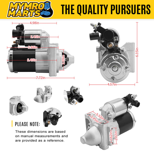 New Starter Replacement For Cadillac Escalade 6.2L 2015-2016, GMC Chevy Silverado Sierra Suburban Yukon Tahoe 1500 4.3L 5.3L 6.2L 2014-2016 12655055, M000T24072, M0T24072 - Electrical Parts > Starter Motor from MyMROmarts