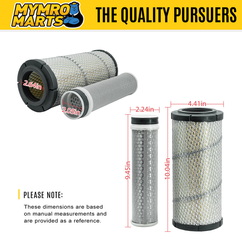 Load image into Gallery viewer, Air Filter Set RD158-42270 RD158-42280 Compatible with Kubota Excavators KX040-4 John Deere Excavators 30G 35G 50G - Engine Maintenance Parts &gt; Air Filter from MyMROmarts
