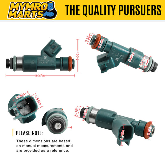 6PCS Fuel Injector 297500-0250 6G9N-AB LR001982 30777501 FJ1066 Compatible with Volvo S80 V70 XC60 XC70 XC90 2007-2014 3.2L L6 from MyMROmarts