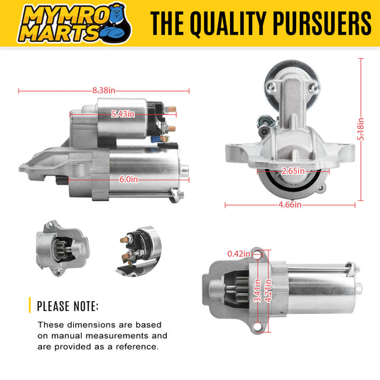 New Starter Replacement For Ford Focus & Escape, Mercury Mariner, Mazda Tribute 2.0L 2.3L 2.5L 6S4T-11000-AA, 6S4Z-11002-AA, 6S4Z-11V002-AARM, 8S4T-11000-AA, SFD0120, 41014076 - Electrical Parts > Starter Motor from MyMROmarts