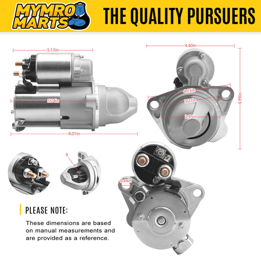 New Starter Replacement For 2.2L 2002-2005 Chevrolet Chevy Cavalier Pontiac Grand Am & Sunfire, 2003-06 Saturn ION 2001-04 L Series, 10465551, 19136242, 336-1933A, SDR0277, 41012240, 41012287, SDR0467 - Electrical Parts > Starter Motor from MyMROmarts