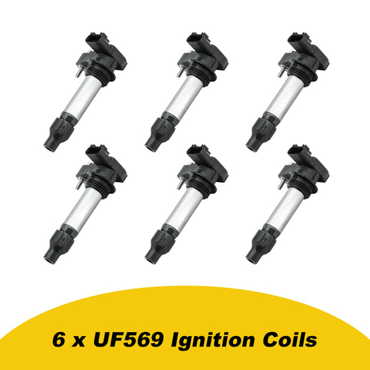 Set of 6 Ignition Coil Pack UF569 C1555 D515C GN10494 For Buick Allure Cadillac ATS CTS XTS Chevy Impala GMC Acadia Pontiac G6 Saab 9-4X Saturn Outlook - Electrical Parts > Other Electrical Parts > Solenoid Valve Coil from MyMROmarts
