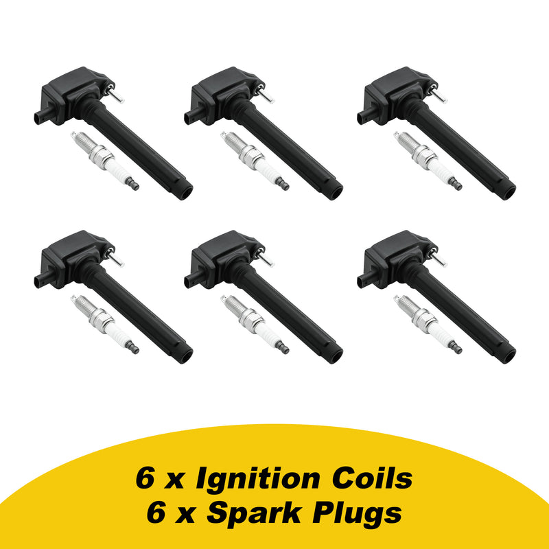 Load image into Gallery viewer, 6PCS Ignition Coil UF648 C1791 &amp; Double Iridium Spark Plug 97390 For Chrysler 200 300 TOWN &amp; COUNTRY/Dodge Avenger Challenger Charger Durango Grand Caravan Journey/Jeep Wrangler/Ram 1500 2500 3500 - Electrical Parts &gt; Other Electrical Parts &gt; Solenoid Valve Coil from MyMROmarts
