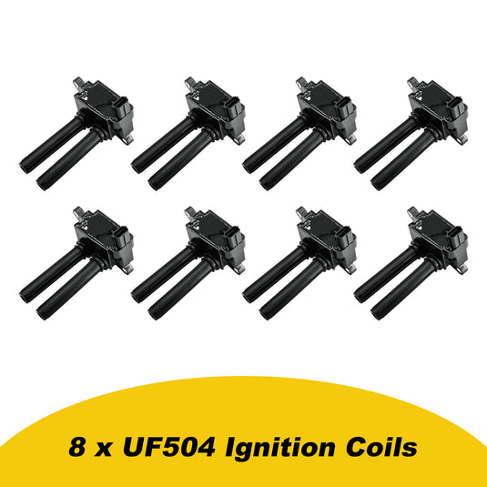 Ignition Coils Pack Set of 8 UF504 for 5.7 V8 HEMI Compatible with Dodge Ram 1500 2500 3500 Charger Durango Chrysler 300 Jeep Grand Cherokee 2009-2015 - Electrical Parts > Other Electrical Parts > Solenoid Valve Coil from MyMROmarts