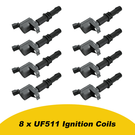 Set of 8 Straight Boot Ignition Coil Pack DG511 C1541 FD508 Compatible with Ford Lincoln Expedition Explorer F-150 Super Duty Mustang Mountaineer 4.6l 5.4l 6.8l - Electrical Parts > Other Electrical Parts > Solenoid Valve Coil from MyMROmarts