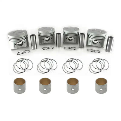 4 PCS Piston Kit STD 76mm for Kubota V1405 Engine with Piston ring - Engine Parts > Crankshafts & Connecting Rod Components > Piston from MyMROmarts