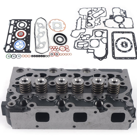 D1503 Complete Cylinder Head & Full Gasket Kit for Kubota KX91-3 U35 Excavator, 1A013-03043 |16487-03045 |1A013-03044 from MyMROmarts
