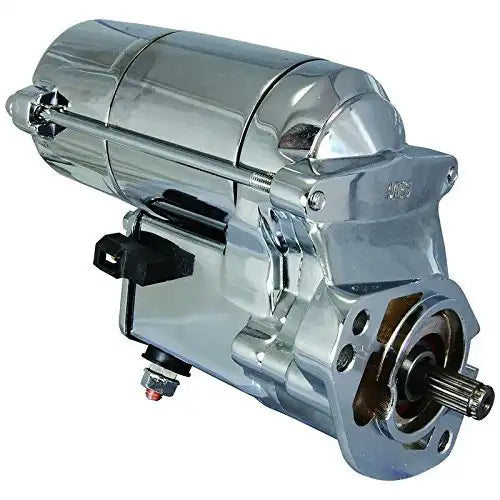 Load image into Gallery viewer, New Chrome Starter Replacement For 1989-Up Custom Harley Davidson 2.0KW 12V CW 18-Tooth Spline 1340cc 1450cc 2.7HP High Torque 3133503A, 3155999, SHD0009C, 41052332 - Electrical Parts > Starter Motor from MyMROmarts
