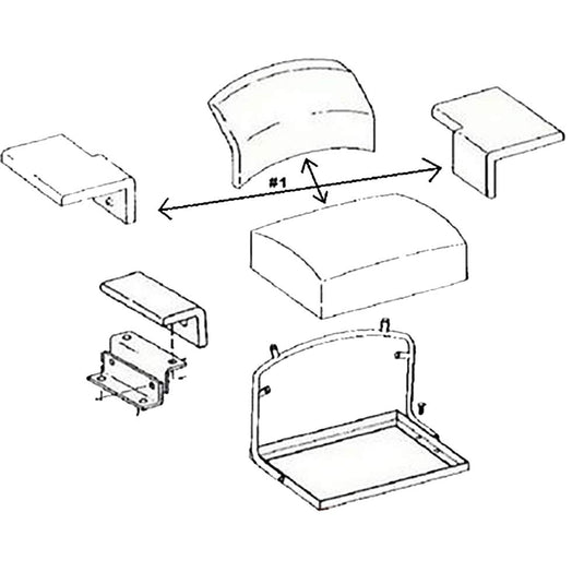 RAParts PV834 New Seat Cushion Assembly Fits John Deere 350-B 350C 450-B 450C 450D 550 + from MyMROmarts