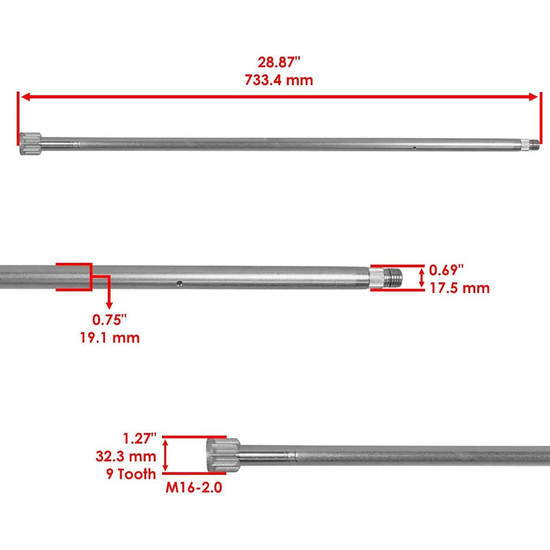 Load image into Gallery viewer, Steering Shaft AM136428 For John Deere Lawn Garden Tractors X300 X320 X350 X380 X500 X520 X570 from MyMROmarts

