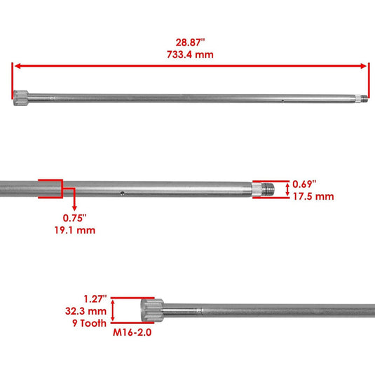 Steering Shaft AM136428 For John Deere Lawn Garden Tractors X300 X320 X350 X380 X500 X520 X570 from MyMROmarts