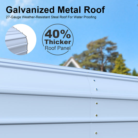 20'x20' Metal Carports Heavy Duty for 2 Cars Garage, Car Tent Garage with Galvanized Metal Roof, Outdoor Garage Shelter for Car, SUV, Truck and Boats, Grey All Weather -  from MyMROmarts