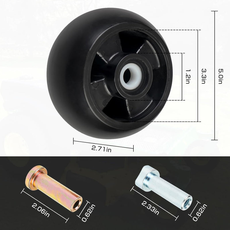 Load image into Gallery viewer, 4Pcs Lawn Mower Deck Gauge Wheel Kit AM124706 210-300 AM125172 For John Deere 48" 54" 60" 62“ 72" 200 300 400 GT GX LT LX X300 X400 X500 X700 from MyMROmarts
