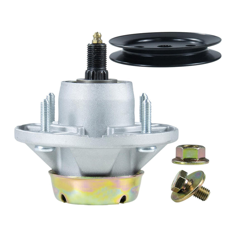 Load image into Gallery viewer, Spindle Assembly AM144377 AM124498 with M131814 Pulley for John Deere X320 X304 X360 X520 X530 X540 X590 GX255 GX335 Lawn Tractors from MyMROmarts
