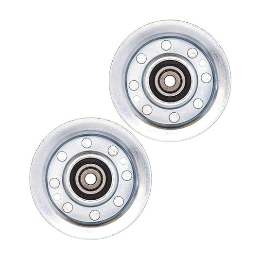 2 Pack 8TEN Flat Idler Pulley AM146880 for John Deere X300 X304 X310 X320 X350 LTR155 LTR166 Sabre from MyMROmarts