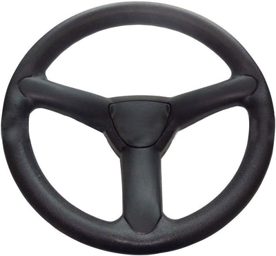 Black Plastic 3-Spoke Steering Wheel Compatible with John Deere D100, D105, D110, D120, D130, D140 Lawn Mower Tractor from MyMROmarts