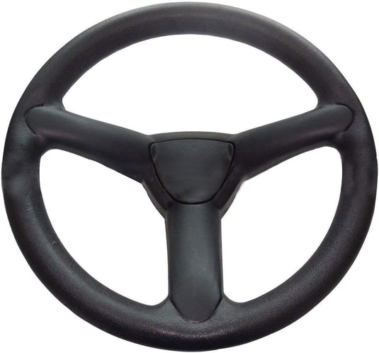 Black Plastic 3-Spoke Steering Wheel Compatible with John Deere D100, D105, D110, D120, D130, D140 Lawn Mower Tractor from MyMROmarts