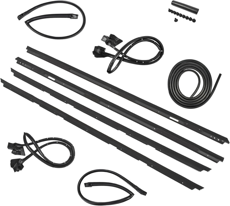 Cargue la imagen en el visor de la galería, 9Pcs Rail Window Seal Weatherstripping Kit Replacement for Chevy Monte Carlo 1983-1988 128555 from MyMROmarts
